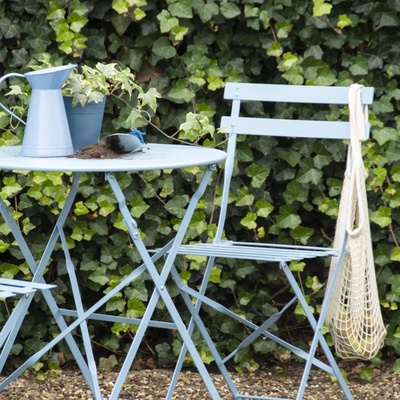 Conjunto Jardin y Terraza Bistro Acero